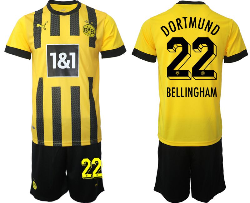 Men 2022-2023 Club Borussia Dortmund home yellow 22 Soccer Jersey